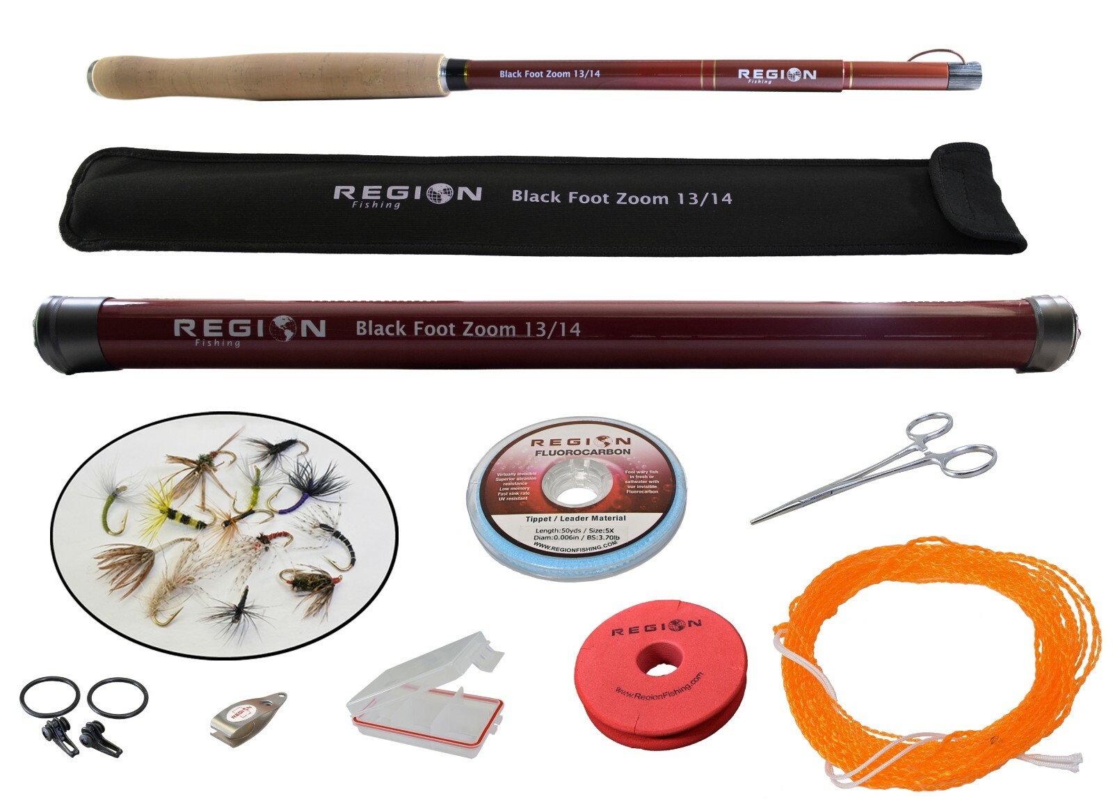 Tenkara Fly Rod – Black Foot Zoom 13’/14′ w/Starter Kit – Japanese Carbon Fiber