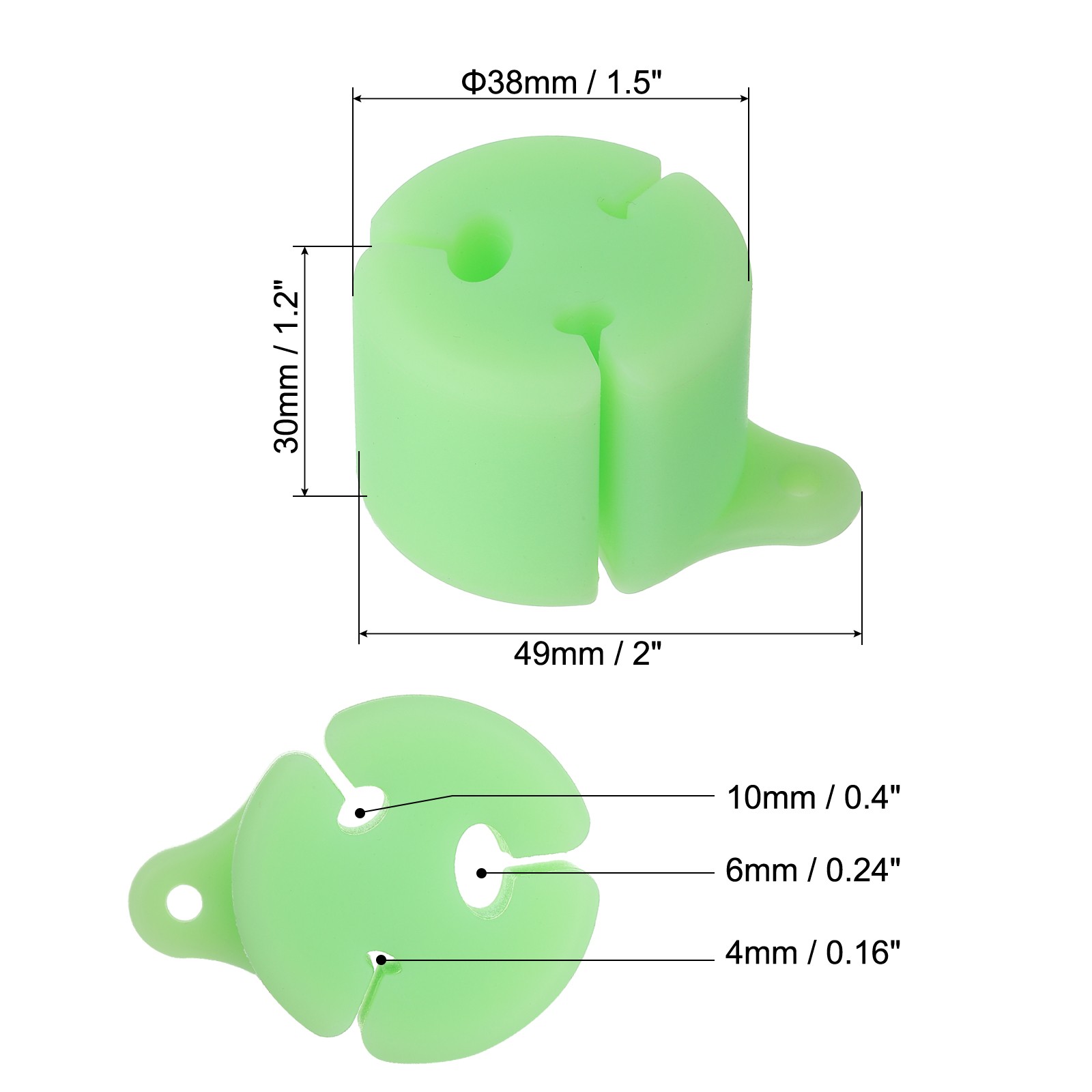 Creek Rod Clip Silicone Wearable Fishing Pole Holder Fluorescent Green