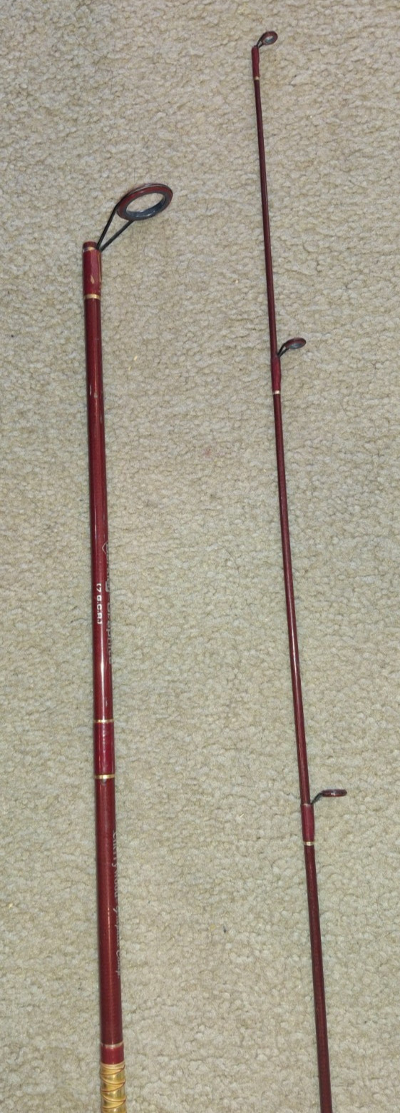 BERKLEY GRAPHITE ( 7 G.C.R.) CHERRYWOOD 2 PIECE FISHING ROD CRC30- 6′ 6″