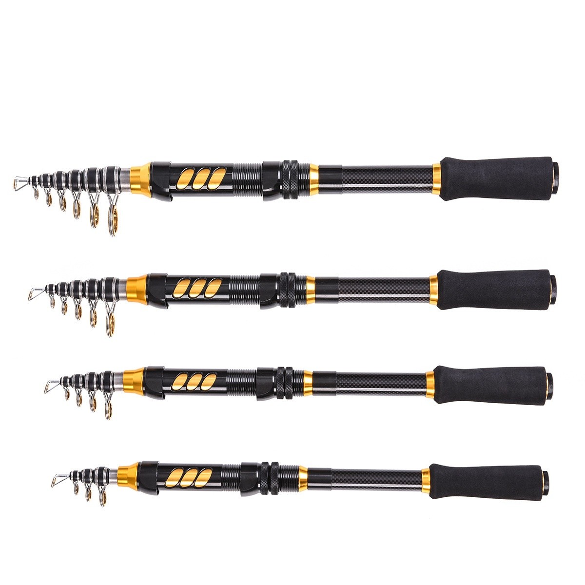 Ultralight Spinning Fishing Rod Pole Hard Carbon Fiber Telescopic Alloy Seat EVA