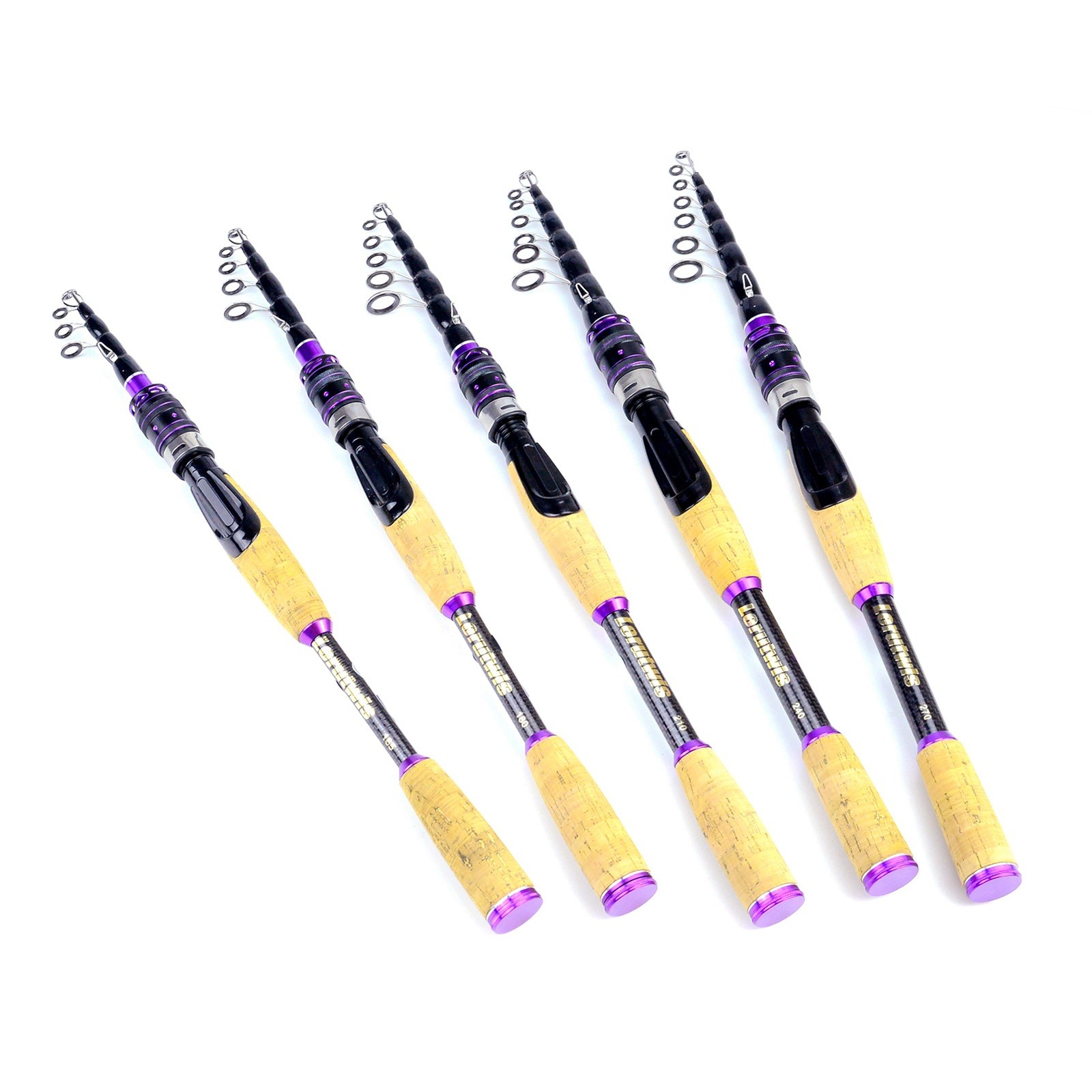 1.65M-2.7M Lure Pole Portable Telescopic Fishing Rods Carbon Rod M Power