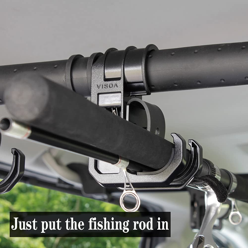 LITTLEMOLE Car Fishing 4 Rod Holder, Adjustable 35 to 57 Inch, Heavy LM51S