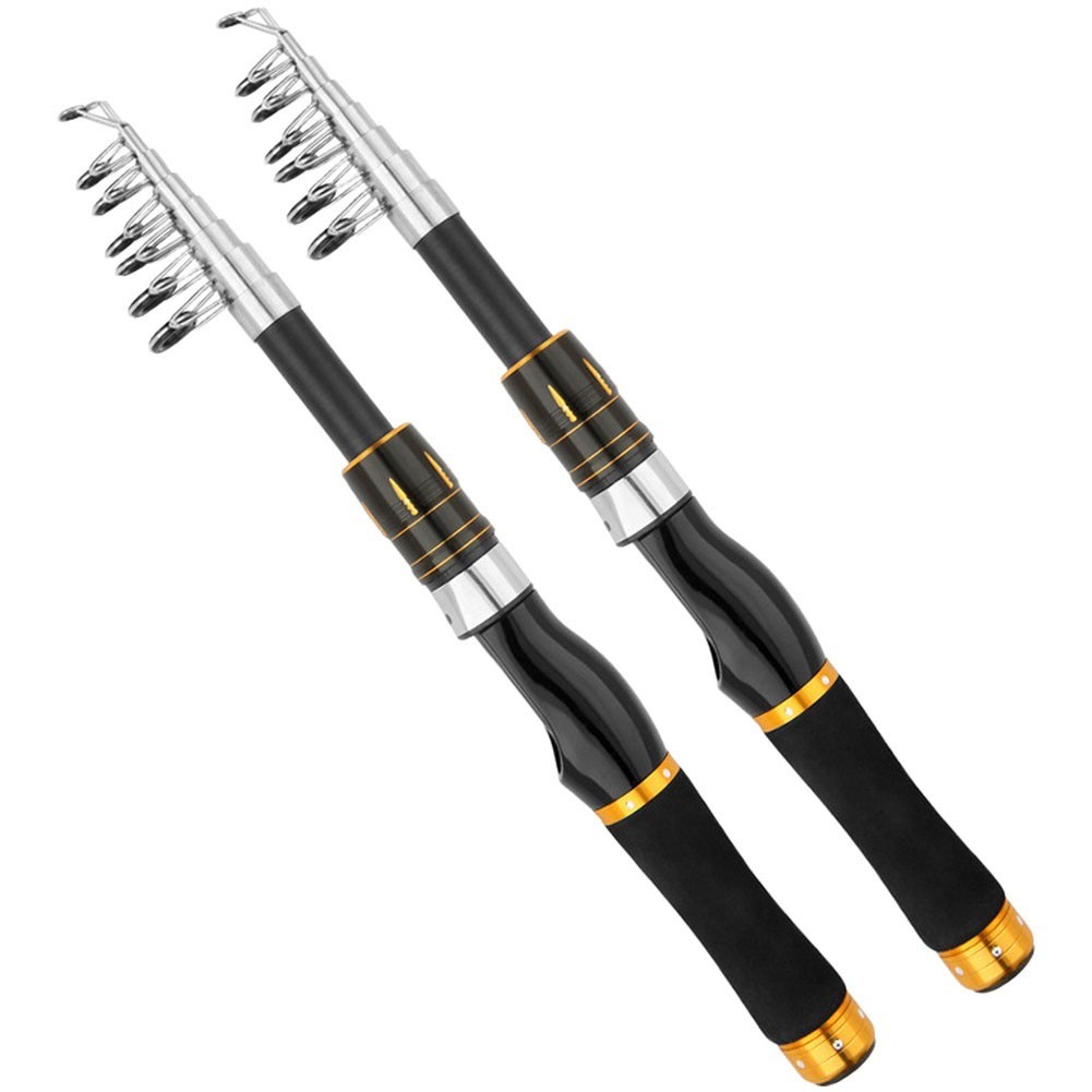 Fiberglass Telescopic Fishing Rod Sea Lakes Rivers Portable 1 8 to for 2 1 Meter