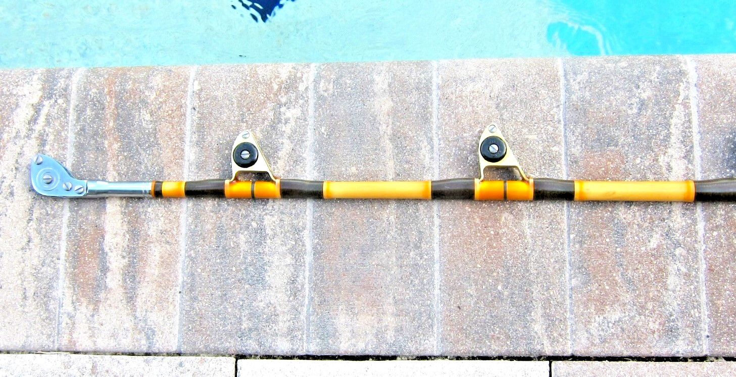 Vintage Custom Big-Game Trolling Rod:TYCOON FIN-NOR Roller Guide:7’5″;150-300lb1
