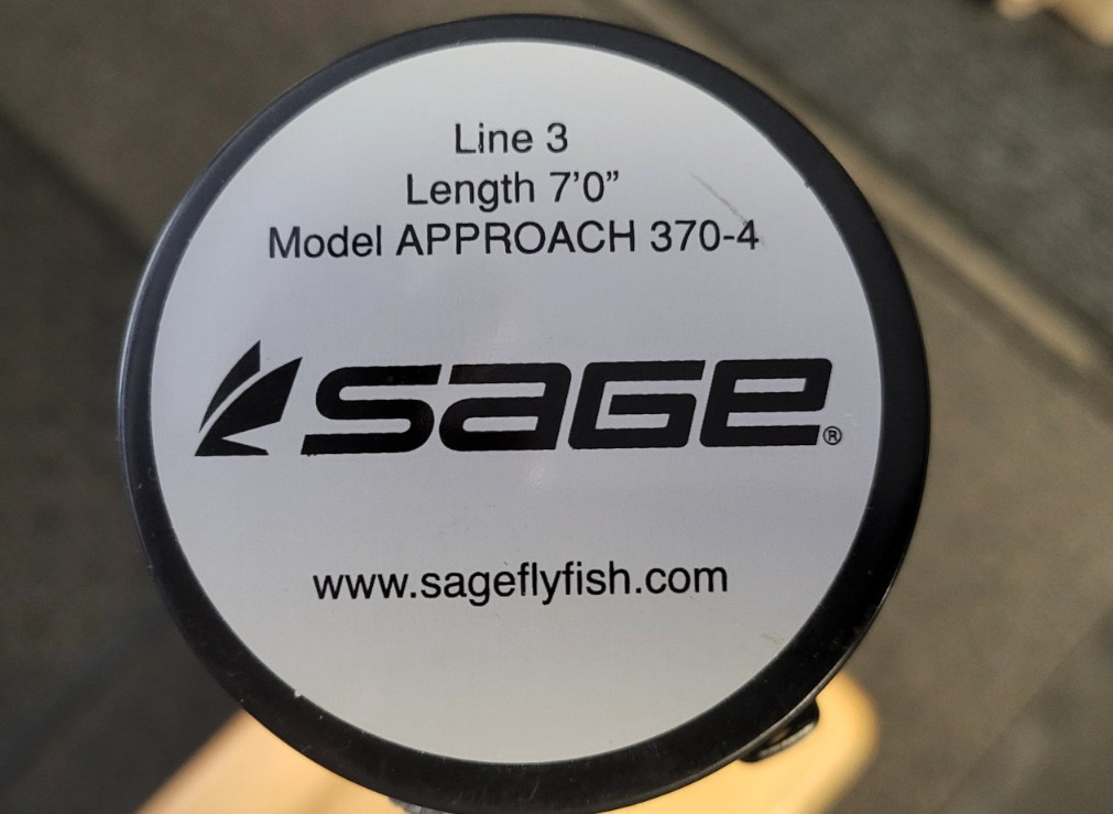 Sage Approach 370-4 7′ 3wt 4pc Fly Fishing Rod Graphite III Excellent condition