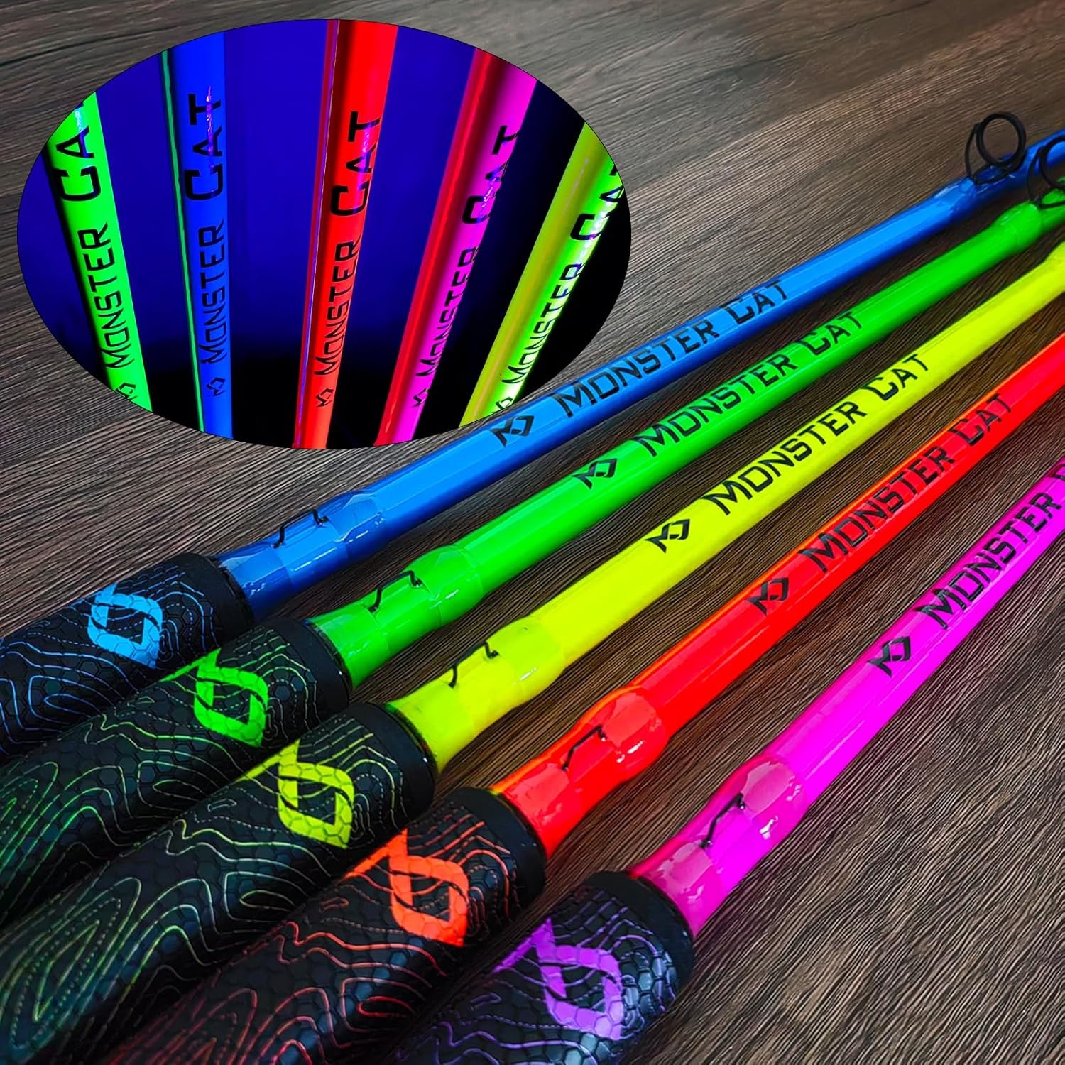 Monster Catfish Casting Rod, 7′ MH Glow-in-Dark 1-Piece | Glow catfish rod
