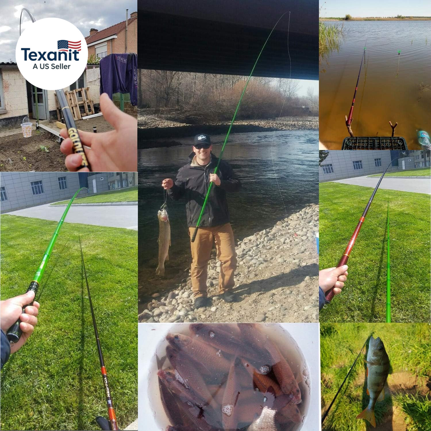 //Telescopic Tenkara Fishing Rod Kit//Ultralight Travel Fishing Rod,Portable Col