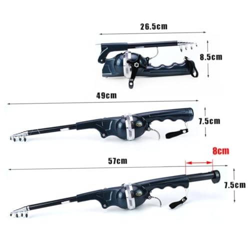 Mini Fishing Rod and Pocket Fishing Rod & Reel Combo – Collapsible Telescopic