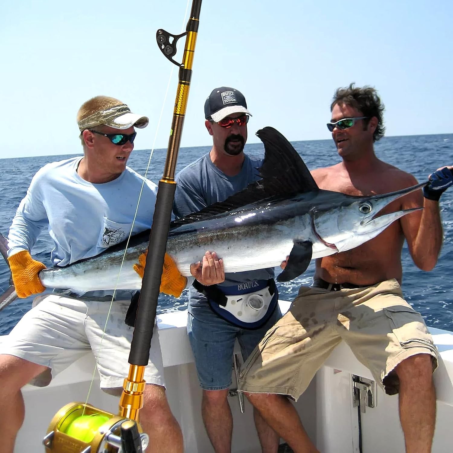 Offshore Trolling Rod Saltwater Big Game Boat Fishing Rod Heavy Duty Roller Rod