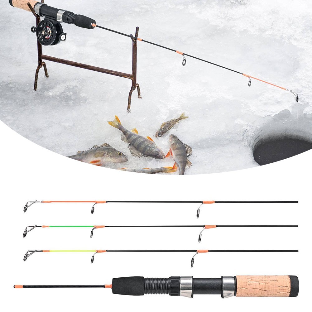 3260cm Ice Fishing Rod with Cork Handle and 3 Tips for Spin Travel Poles