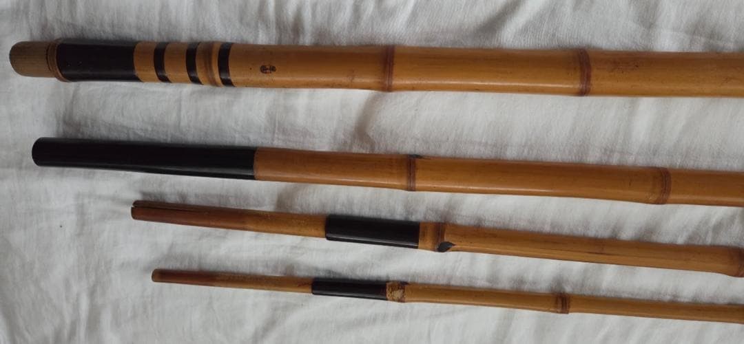 Japanese bamboo fishing rod 137cm used vintage fishing gear