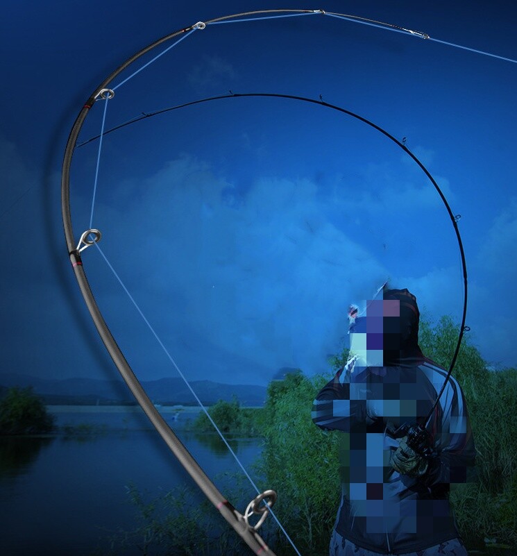 1.68M 1.8M Lure Fishing Rods Carbon Fiber Spinning Casting Rod Fast Pole 2 Tips