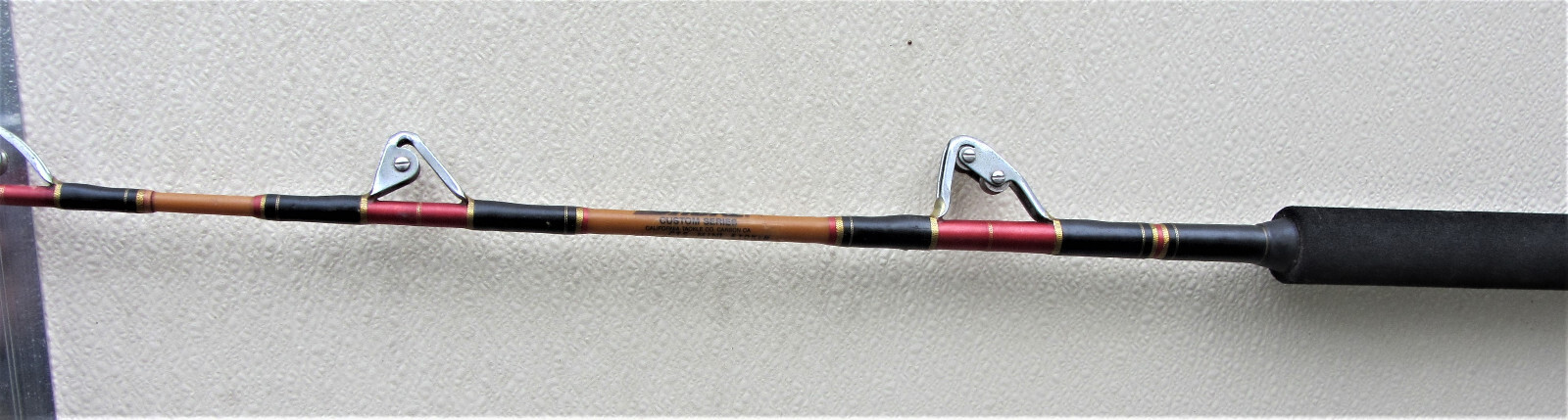 Vtg Sabre Stroker CTS Mini Series Stand Up Roller Guides Fishing Rod 5′ 30-80 lb