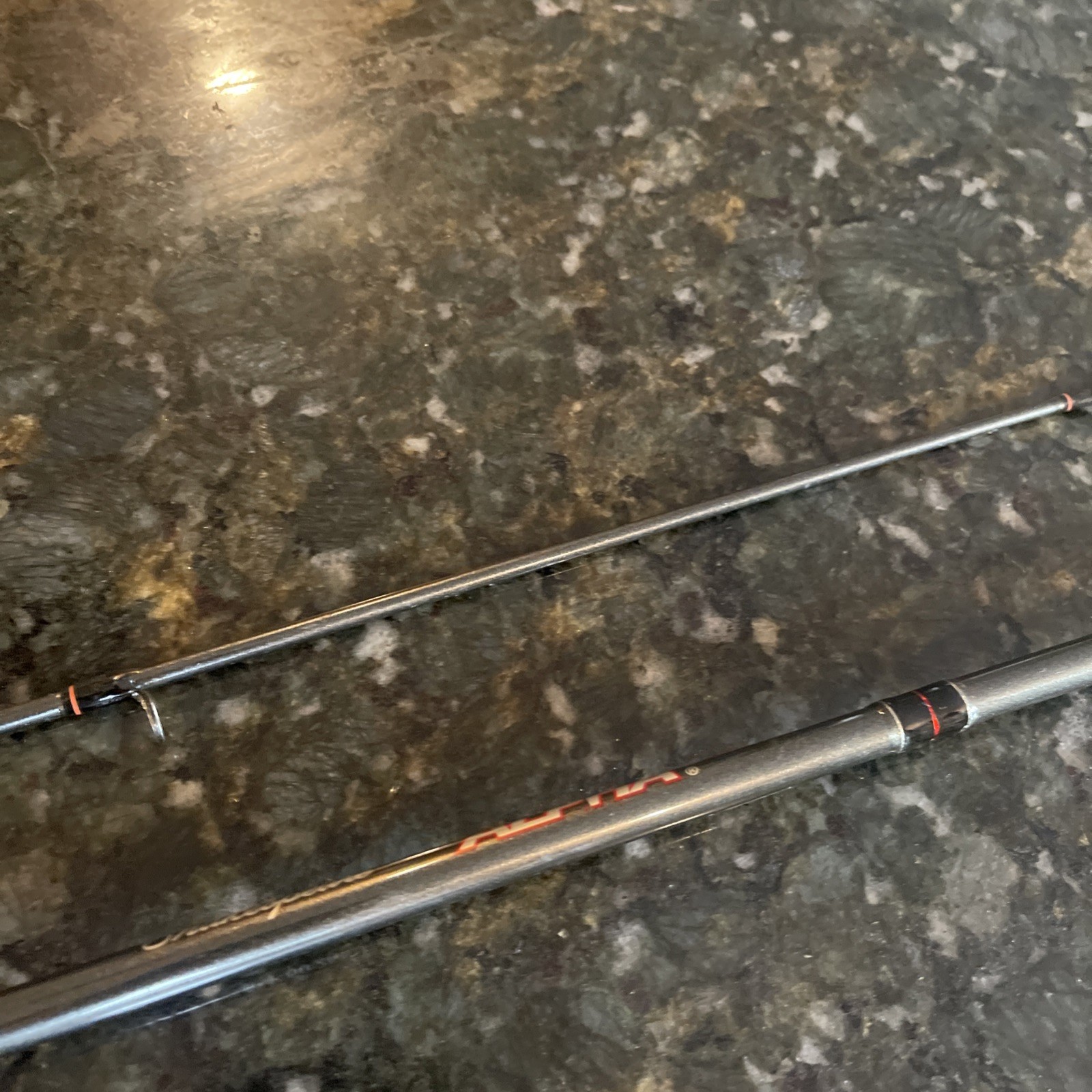 Shakespeare Alpha ALP 60 2M medium 6′ casting rod 6-12 Lb Line 2 Pc Rod