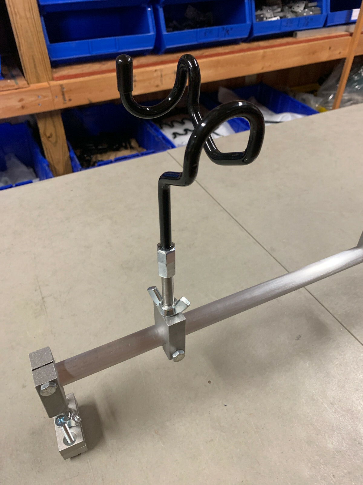 Heavy duty 48″ pontoon rail 7/8″ solid bar with four 1/2″ threaded holders*