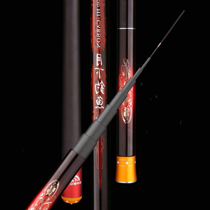 High Carbon Fiber Stream Rod Hand Pole Carp Fishing Rod3.6M 4.5M 5.4M 6.3M 7.2M