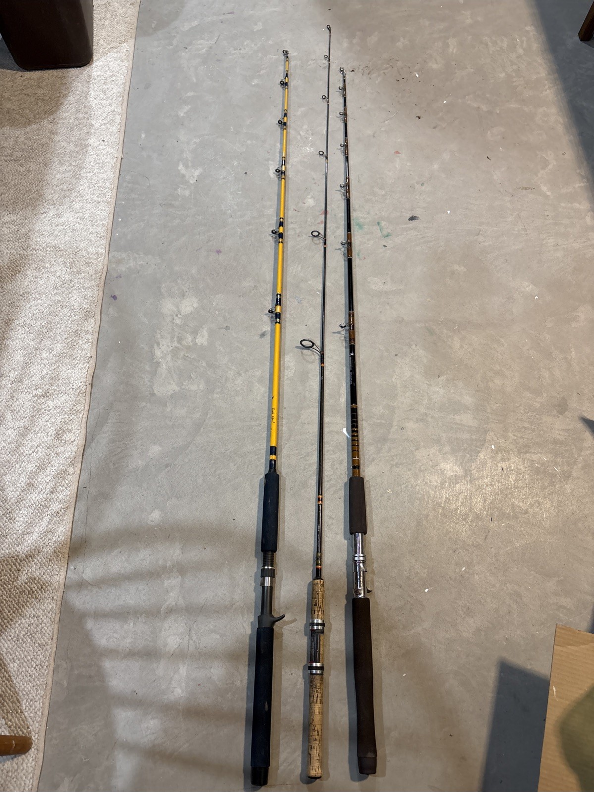 Lot Of 3 Rods, 2 Muskie And 1 Spinning