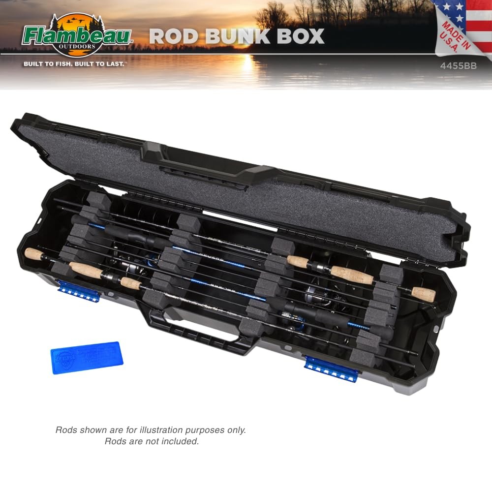 Flambeau Outdoors 4455Bb Rod Bunk Portable Fishing Rod Storage Black