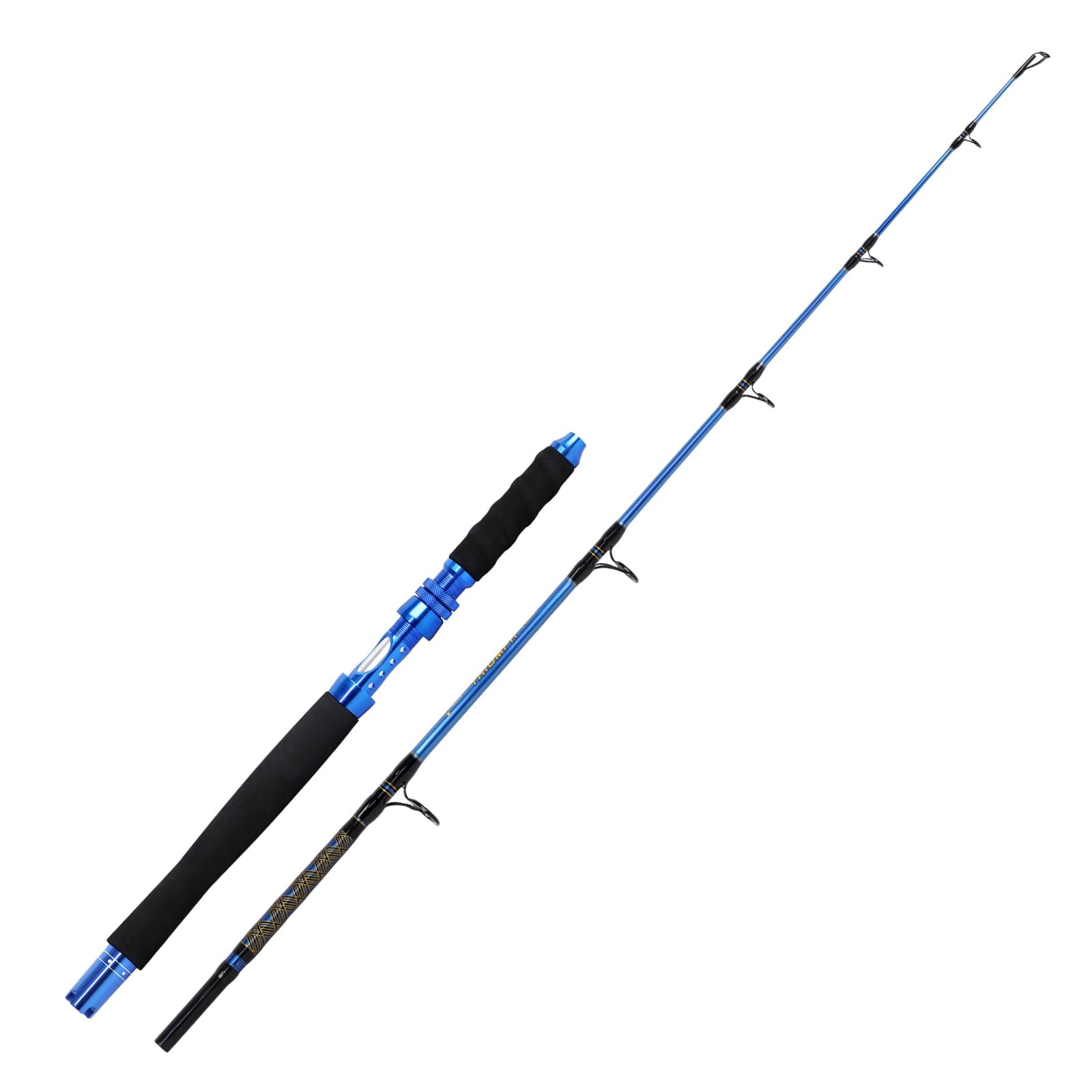 Saltwater Graphite Jig Jigging Spinning Fishing Rod 2 Piece Deep Sea Jig Pole…