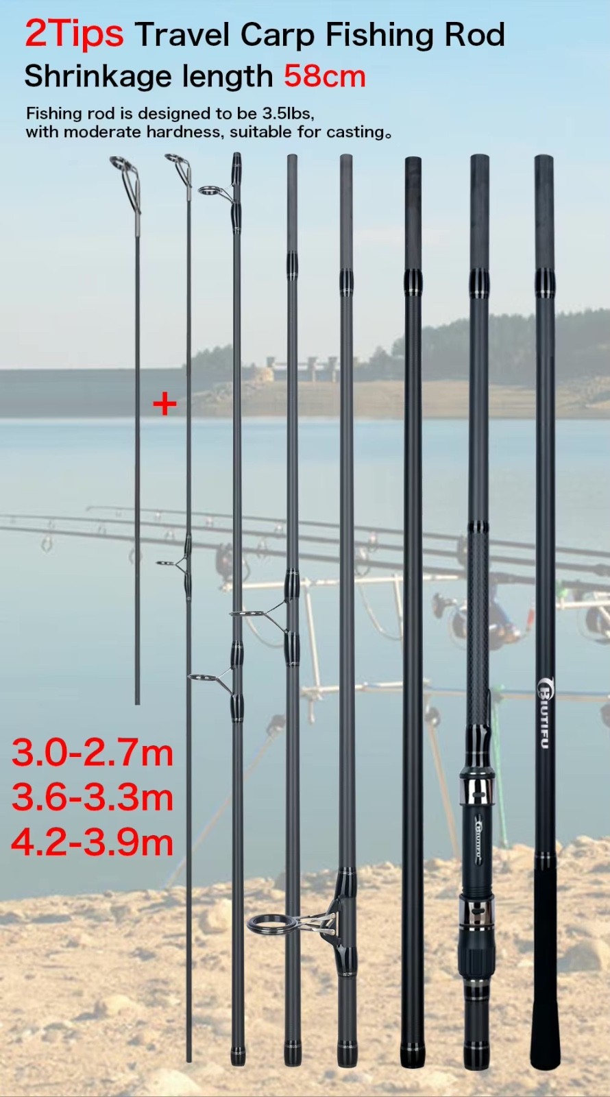 Travel Fishing Rod Carp Coarse Freshwater Rods Various