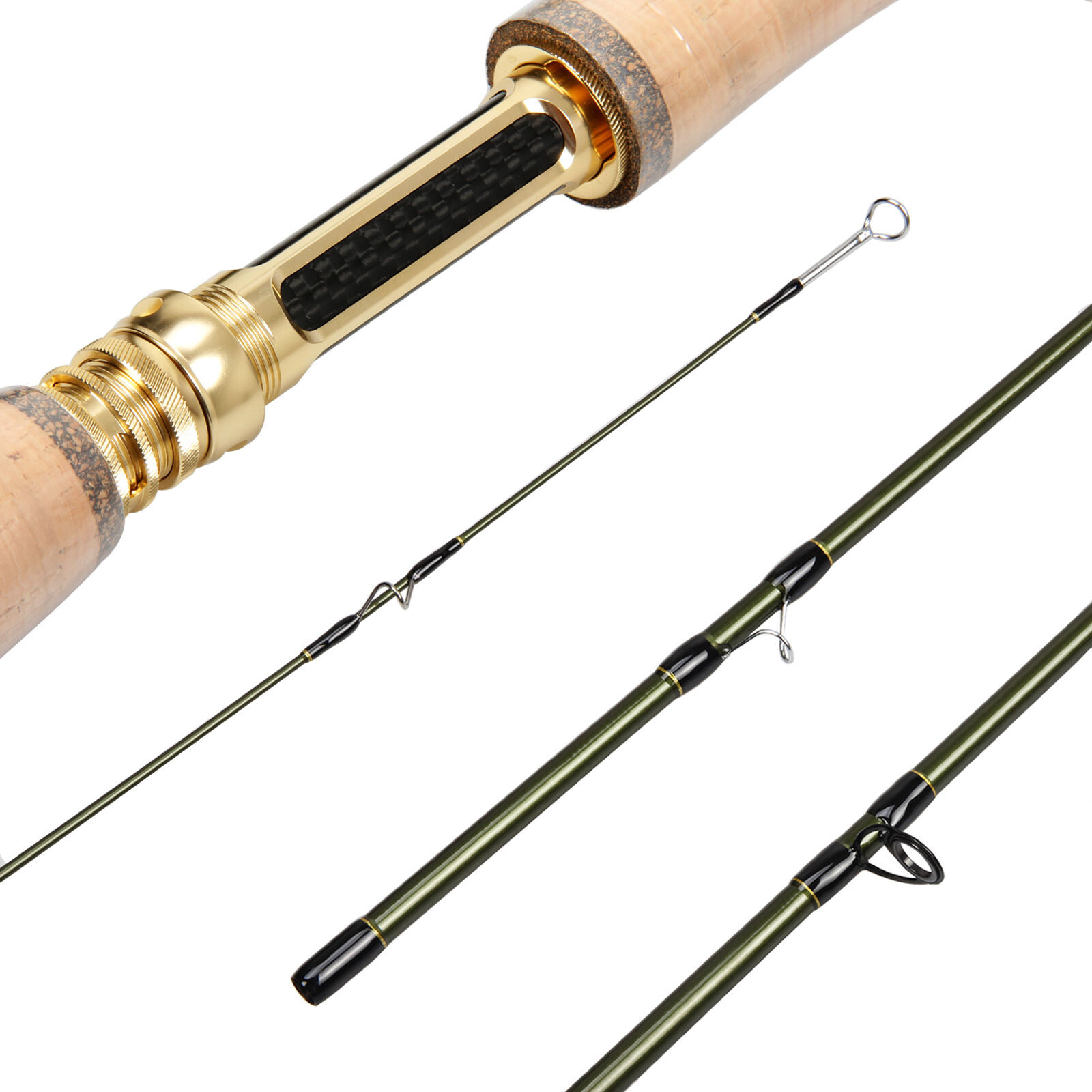 8’4″/9′ Fly Rod 3 5 8WT Fast Action Fly Fishing Rod Fly Reel Fly Line Combo