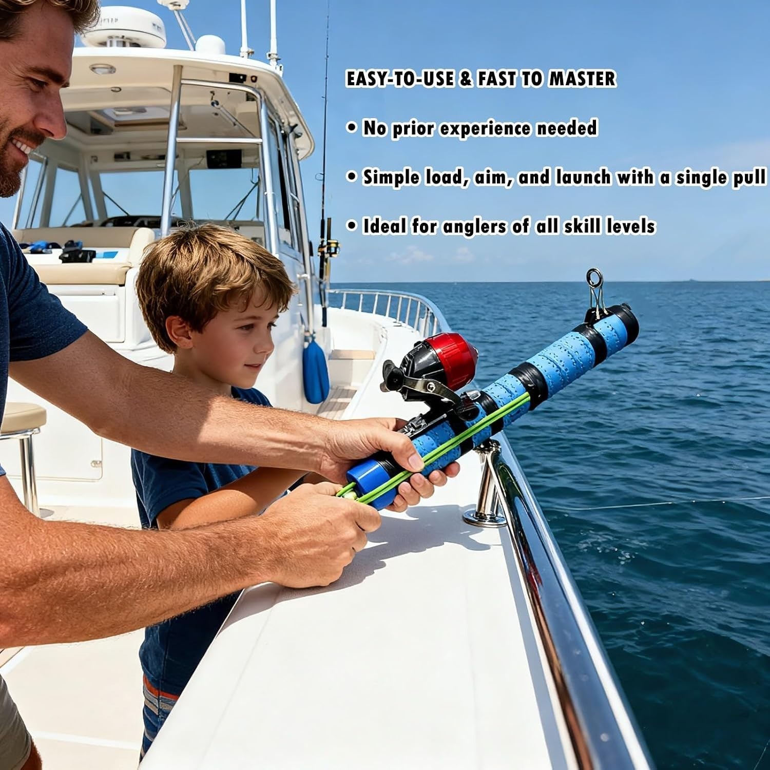 Versatile 15.2″ Fishing Rod: Family-Friendly Catapult for Freshwater & Saltwater