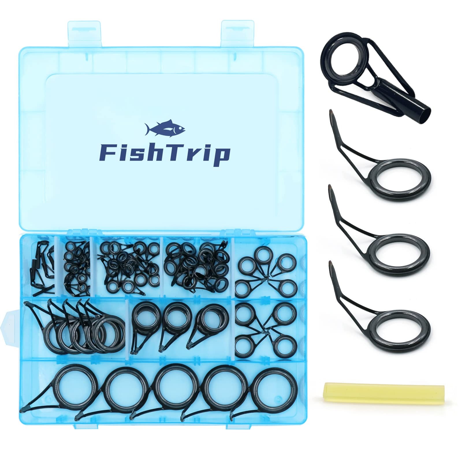 Rod Tip Guide Repair Kit, Single Double Leg Ceramic Guides