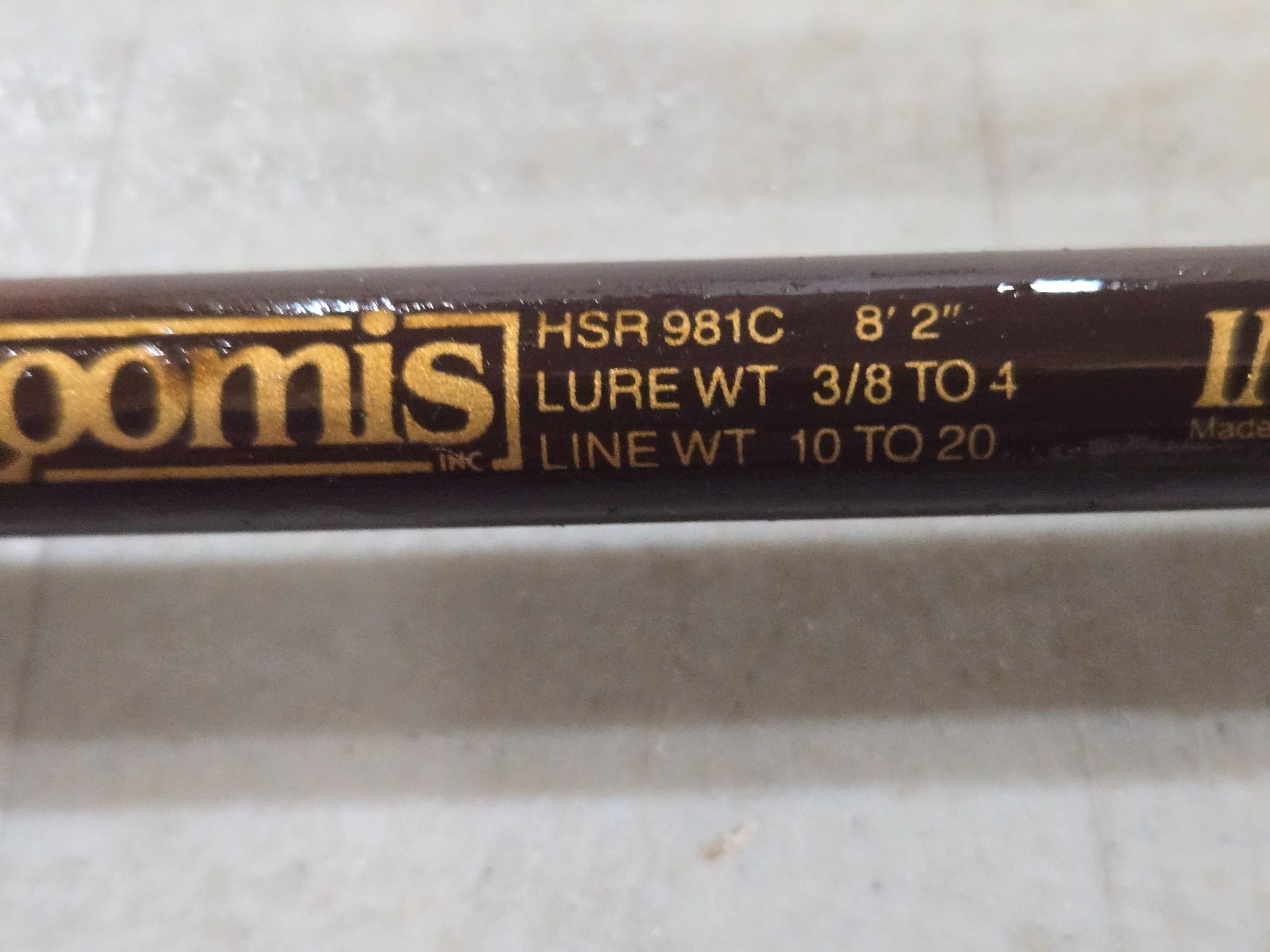 G loomis HSR 981c 8’2″ one pc. 10-20lb Line Wt.Fishing Rod
