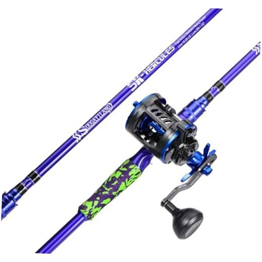Inshore Saltwater Fishing Rods Combo, 7-Foot Spinning Rods and Casting Rods