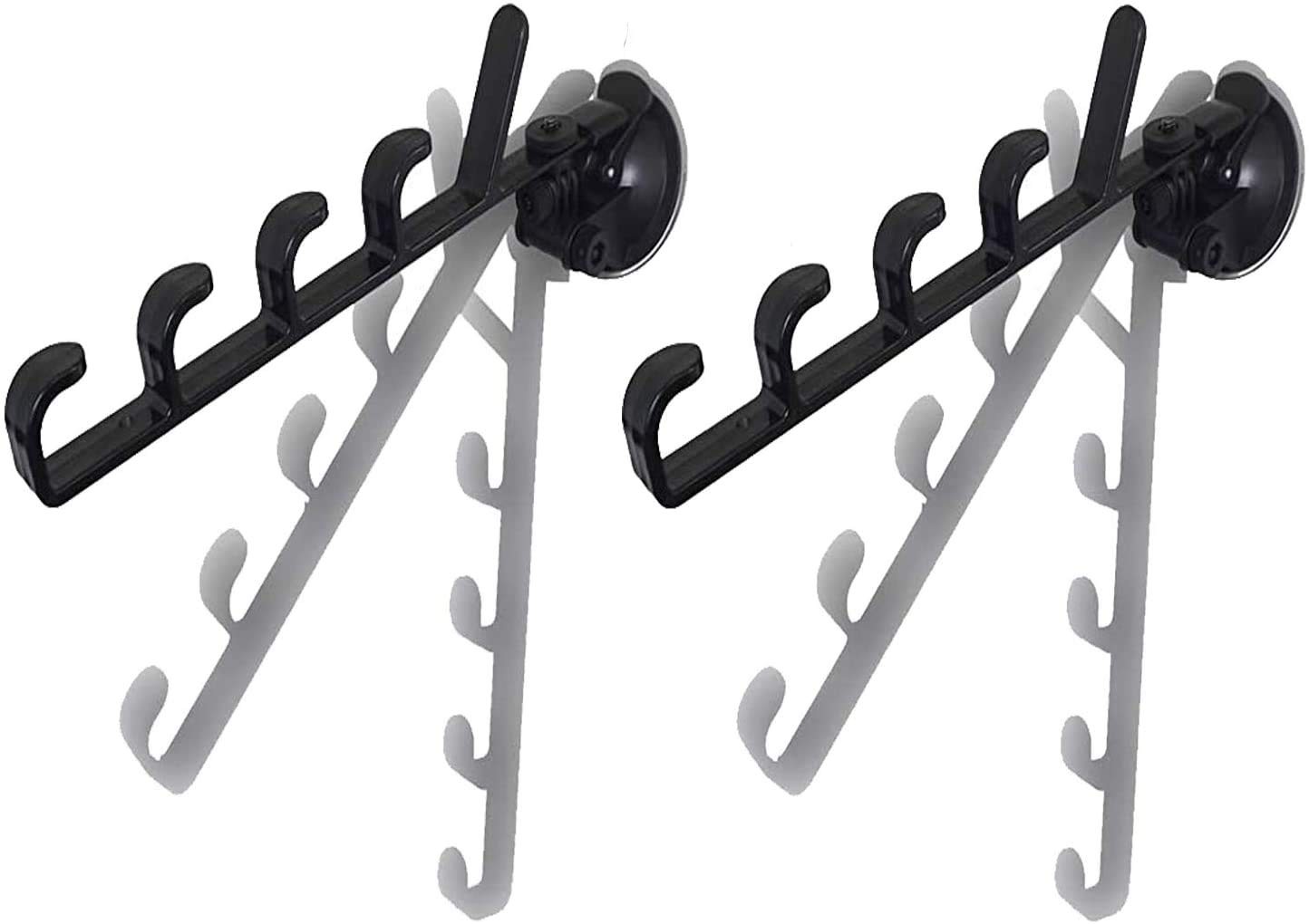 Adjustable Fishing Pole Rack & Holder – Vehicle & Boat Storage for Car, Black