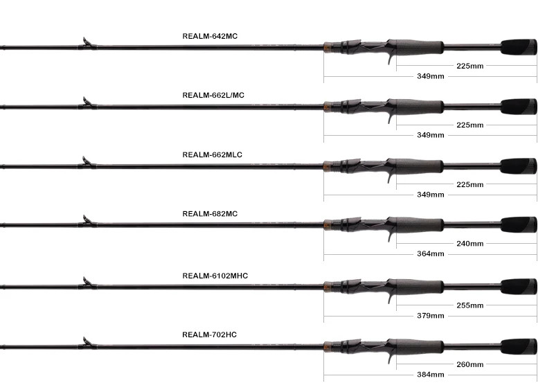 PURELURE REALM Bass Rod M40X Toray Carbon EX F/F Action Fuji SIC Pike