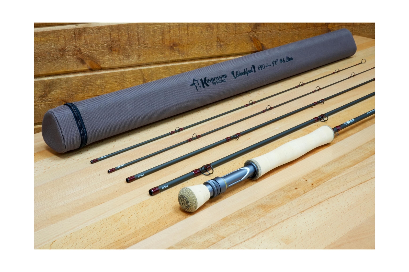 Kingfisher Fly Fishing Blackfoot Streamer Fly Rod 4 Piece – Comes with an Ext…