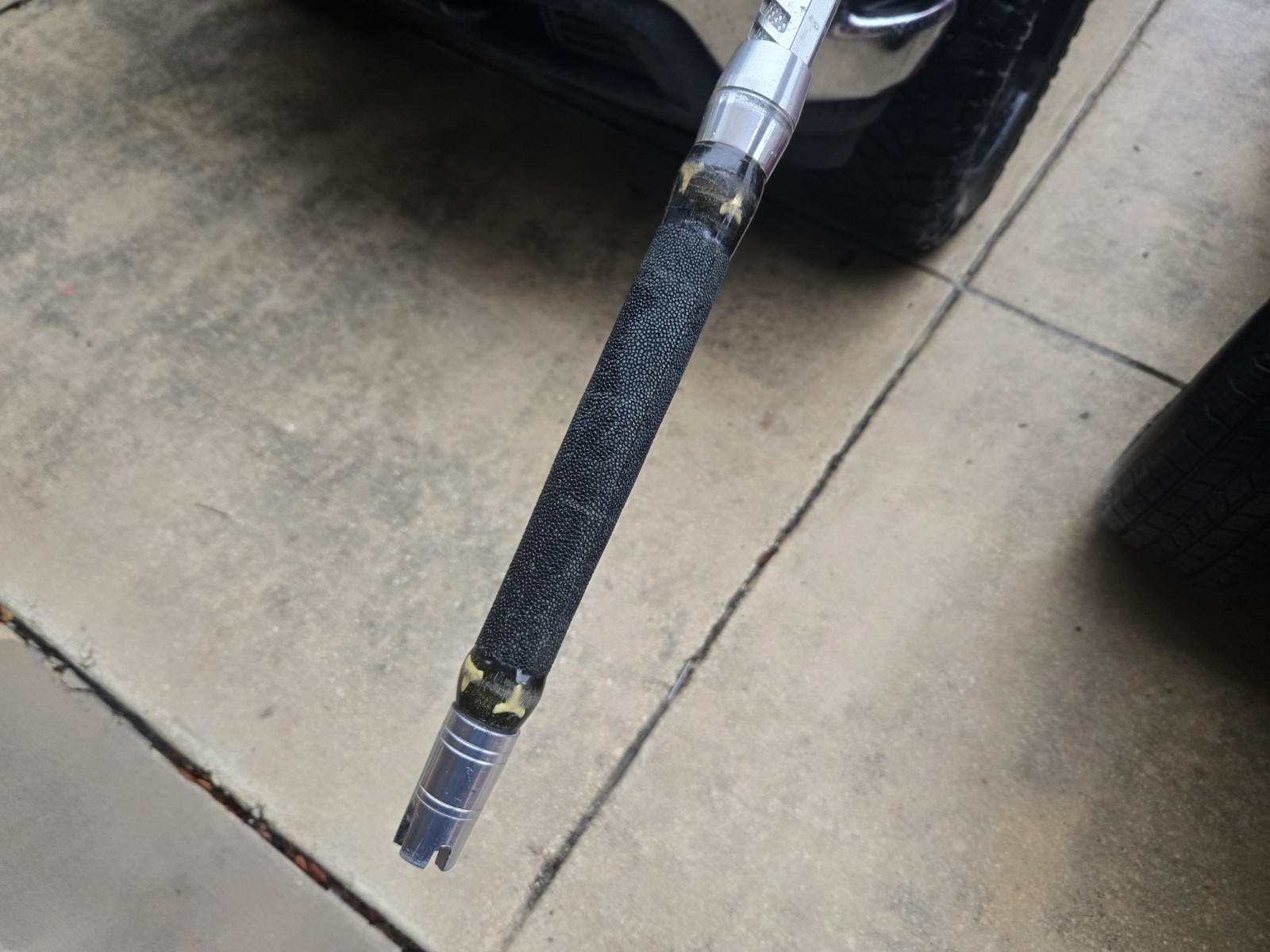 Custom Built Exotic Fishing Rod Shark Teeth Stingray Grip 6’3 Pole Big Game