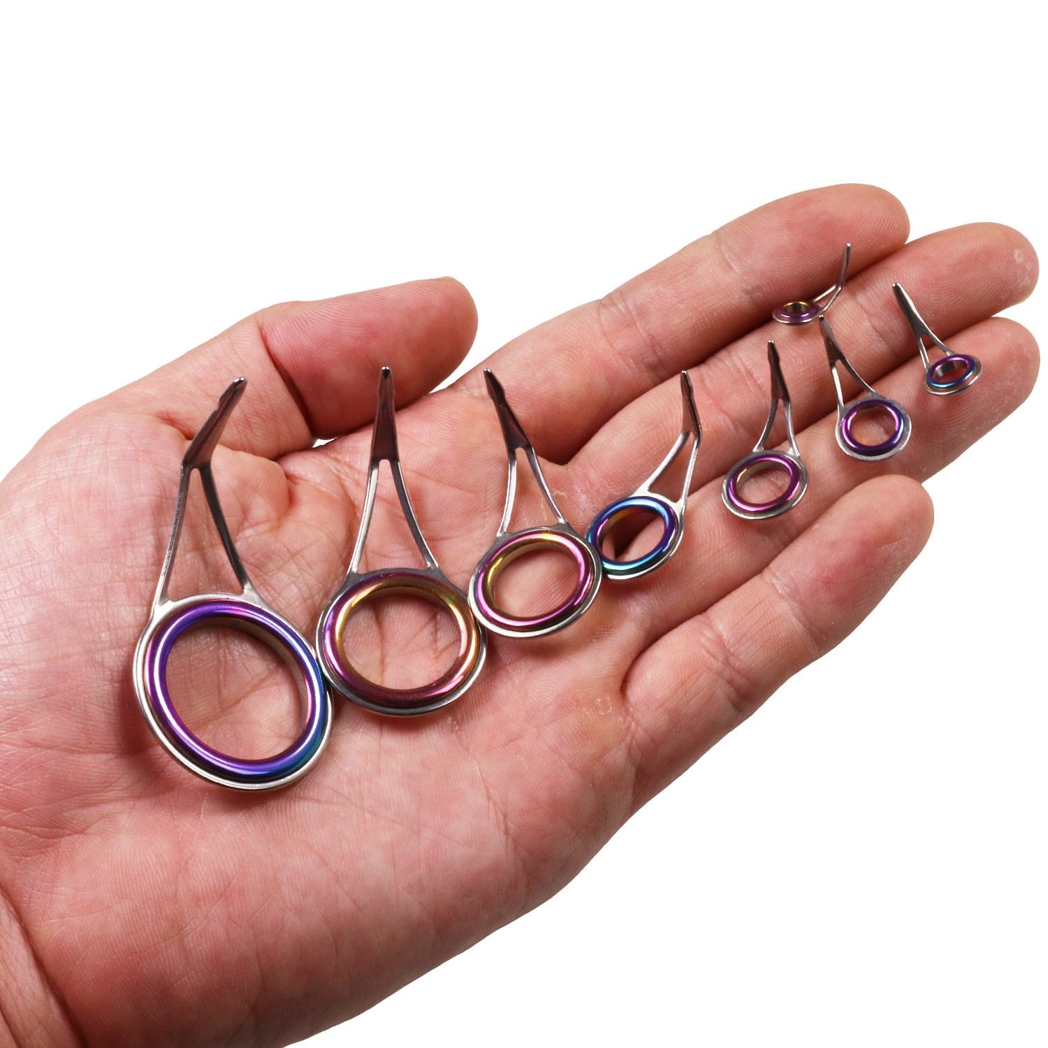 Fishing Rod Tip Repair Kit Stainless Steel Ceramic Ring Replacement 40/75pcs