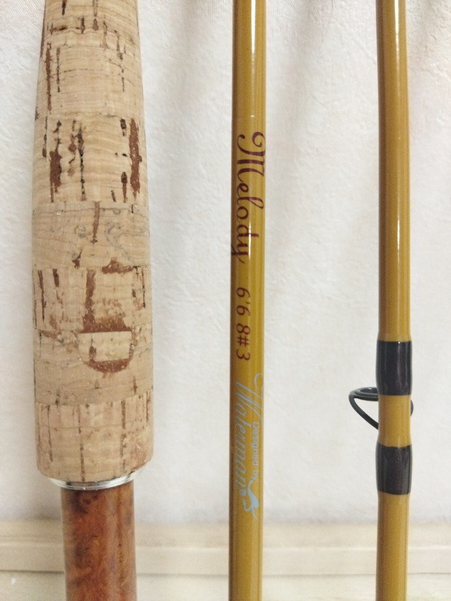 Rare item Waterman Melody 6’6″ #3 Glass 8-piece fly rod, stowed length