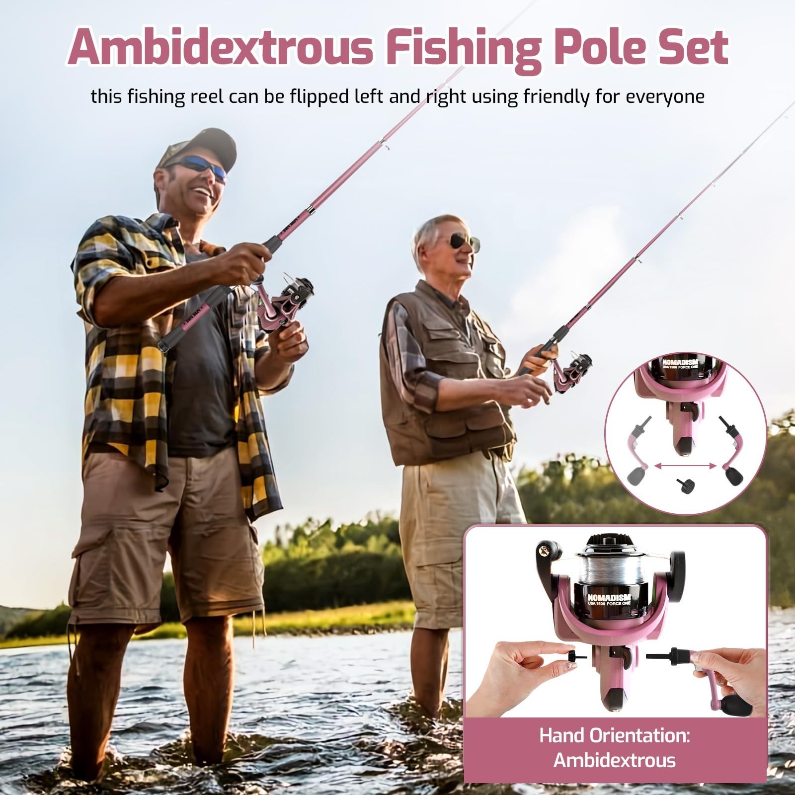 Kids Fishing Pole Set, Portable Telescopic Fishing Rod and Reel Combo for for…