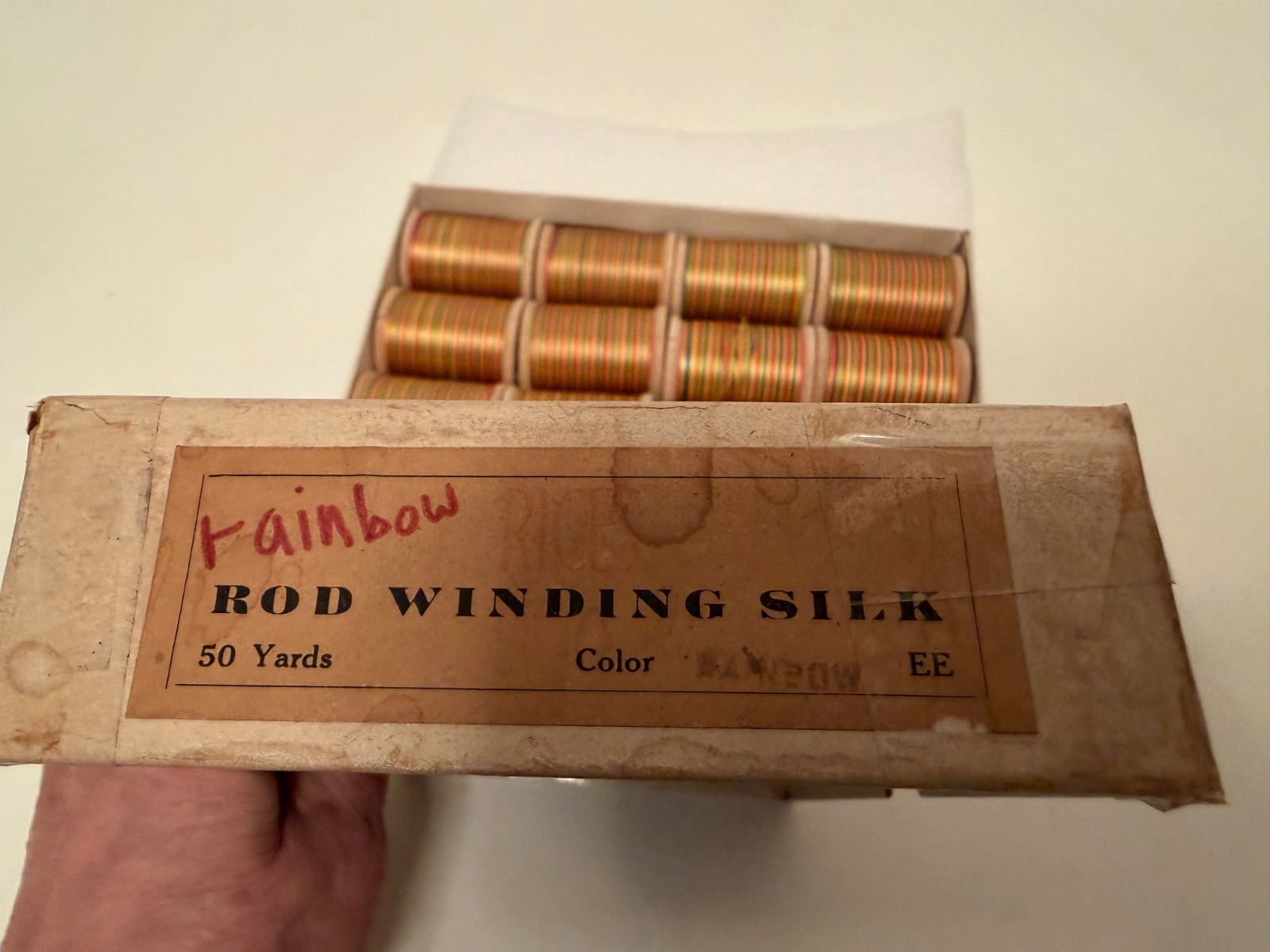 Rices Silk Rod winding EE thread multicolor 50 yds