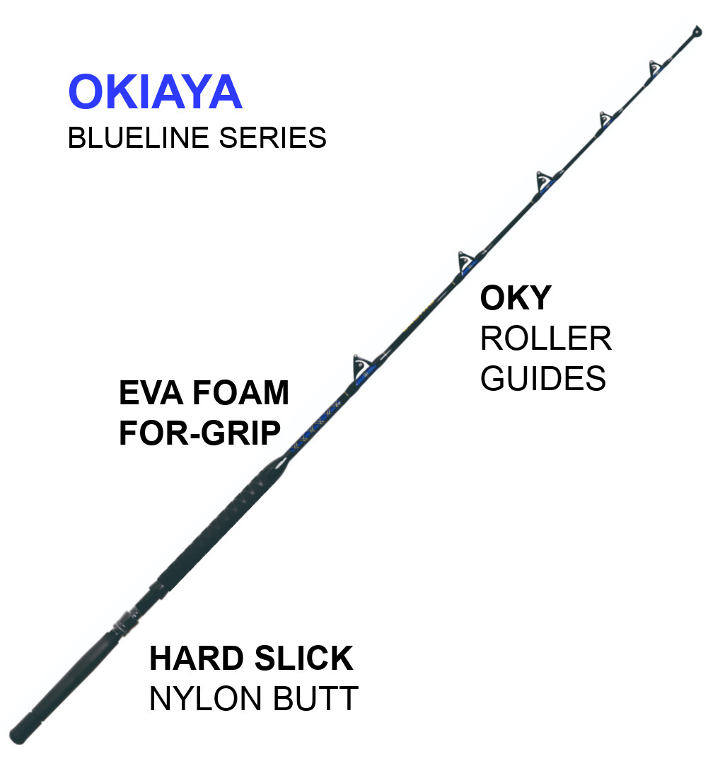 OKIAYA COMPOSIT 30-50LB “BLUELINE” SALTWATER BIG GAME ROLLER