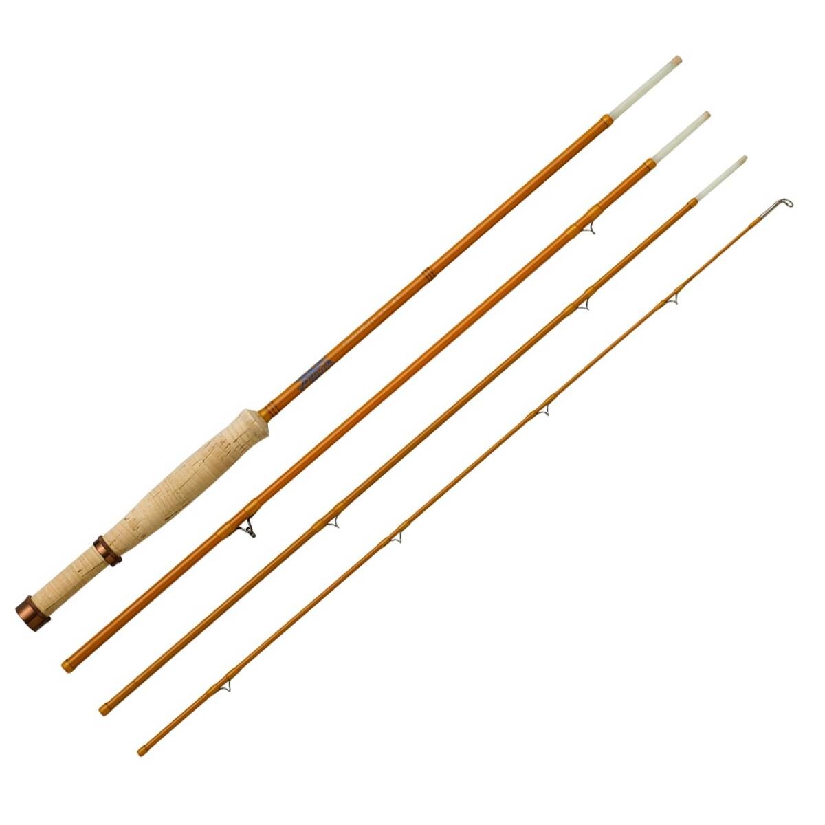 TIEMCO Fenwick Yellow Glass FF723-4 Bronze Path Fly Rod 7’2″ 3 4pc Japan