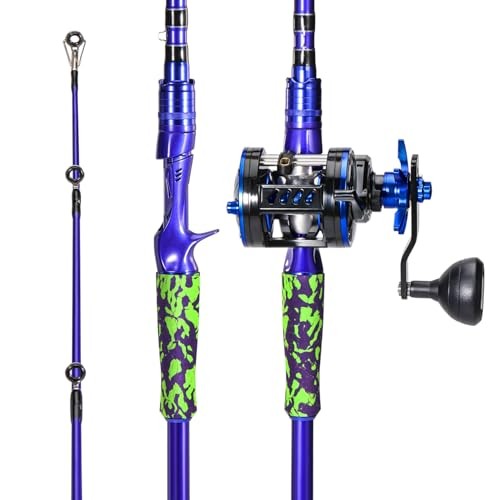 Inshore Saltwater Fishing Rods Combo, 7-Foot Spinning Rods and Casting Rods