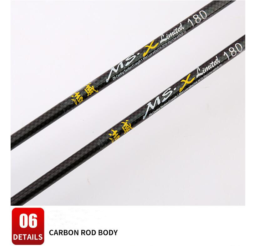 1.65M/1.8M Lure Fishing Rod Casting/Spinning Fishing Rod Carbon Fiber Pole Trout