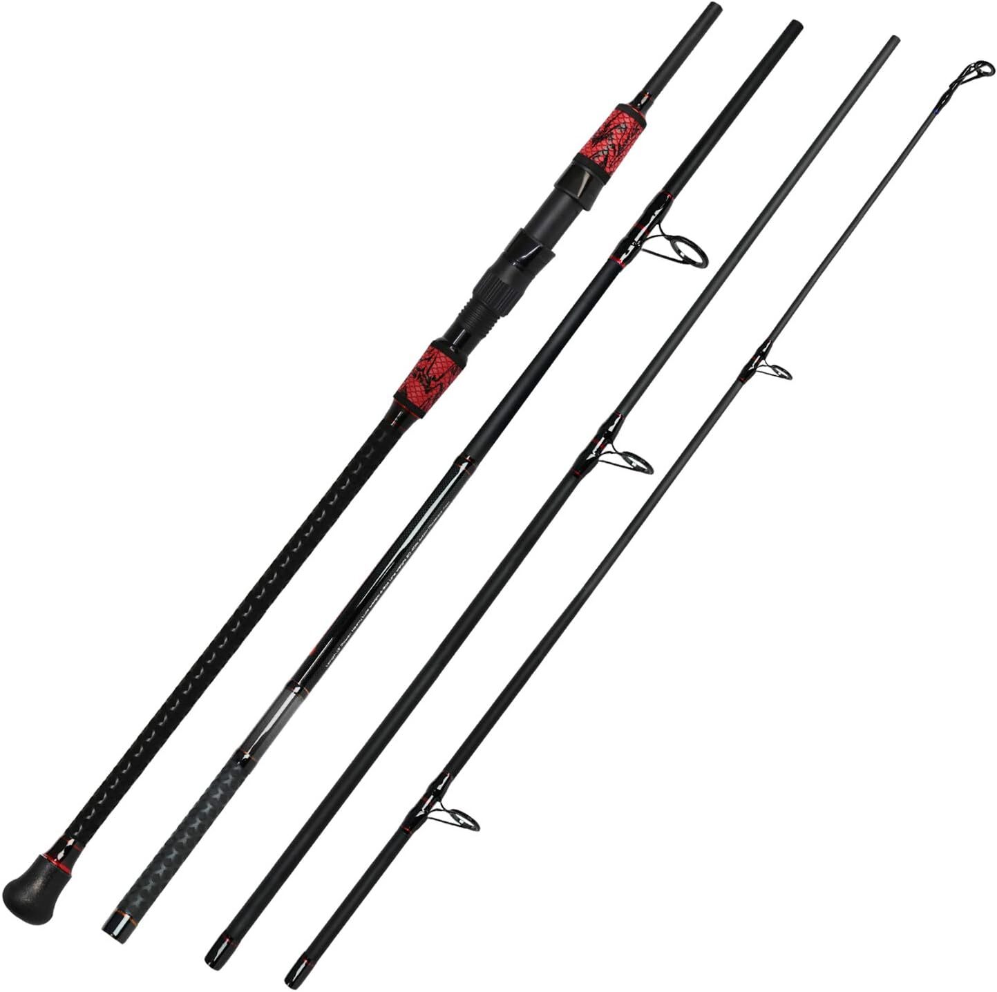 Surf Spinning Rod Graphite 2/3/4 Piece Travel Fishing Pole 8 9 10 12 13 15 FT