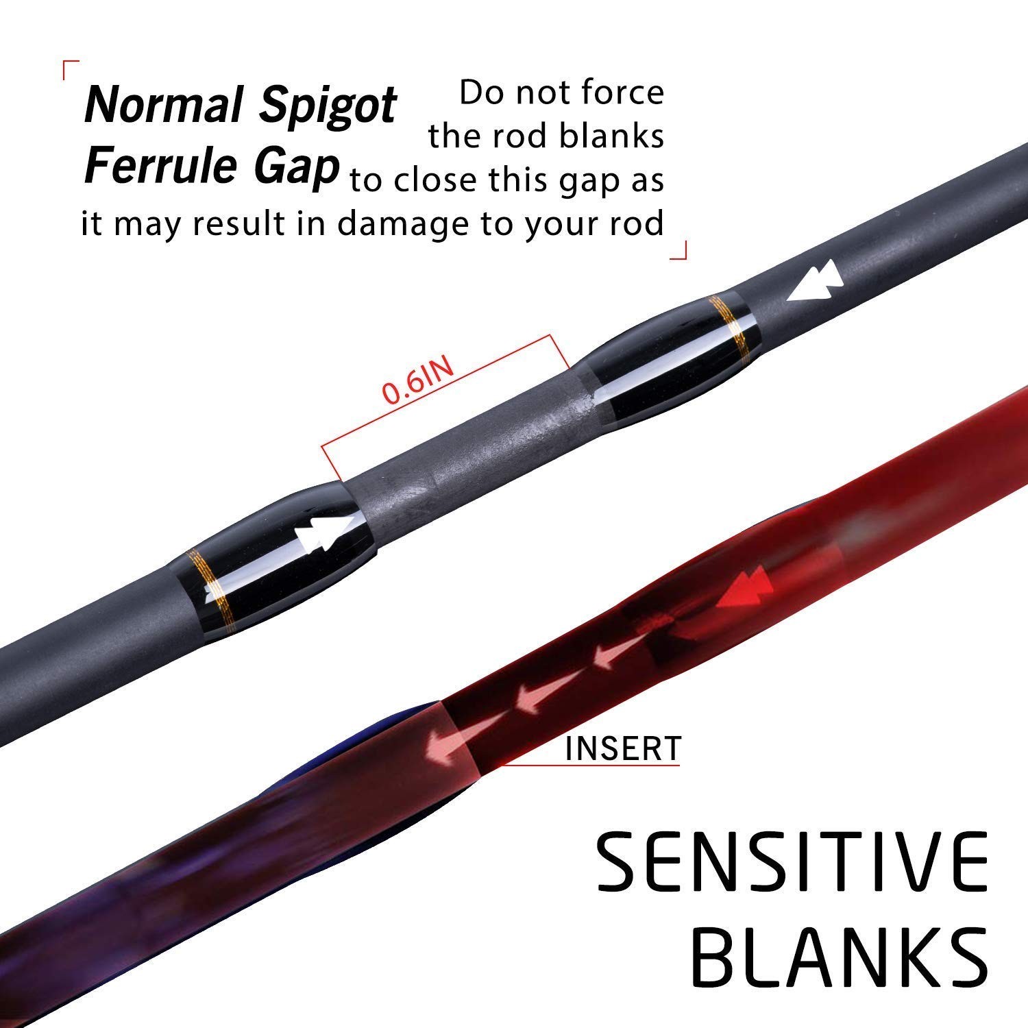 Goture Fishing Rods Spinning Travel Fishing Pole Pack Case Portable 4 Sections