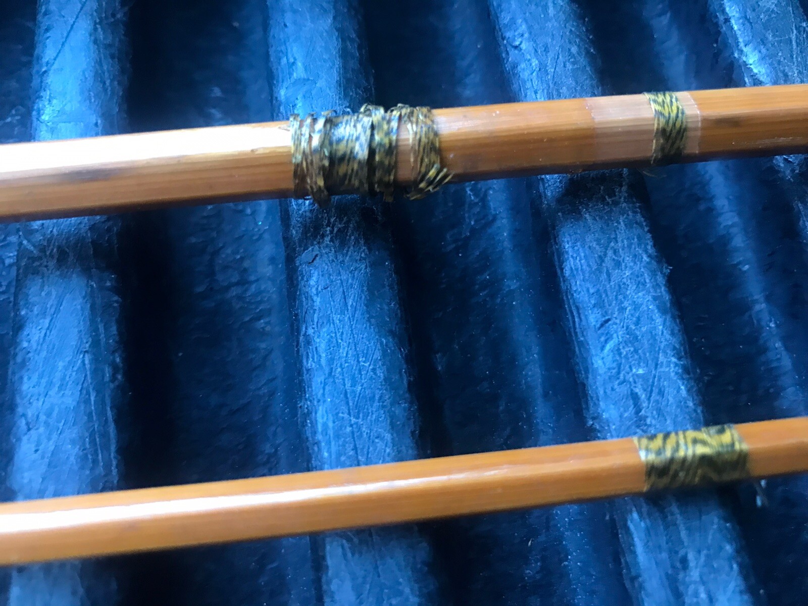 NKK 3pc Made in Japan Bamboo Fly Fishing Rod With Metal Vtg Tube Case