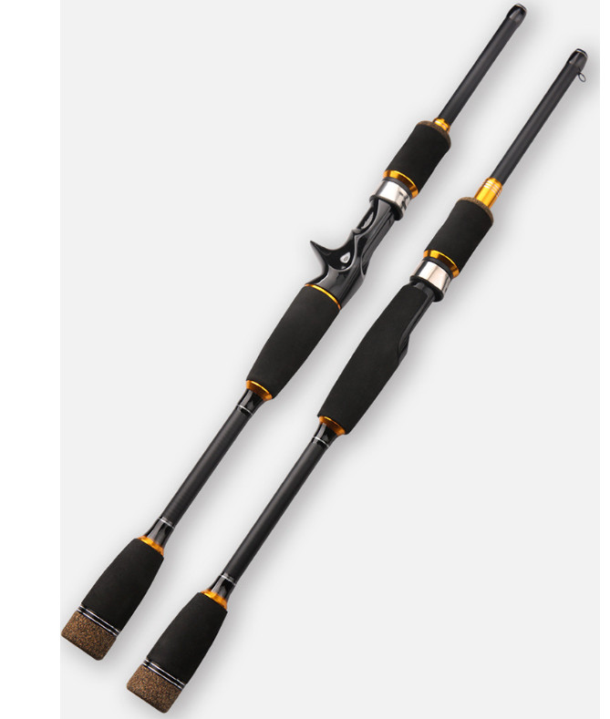 1.8M 2.1M Travel Fishing Rod Carbon Fiber Spinning Casting Lure Pole Fast Rods