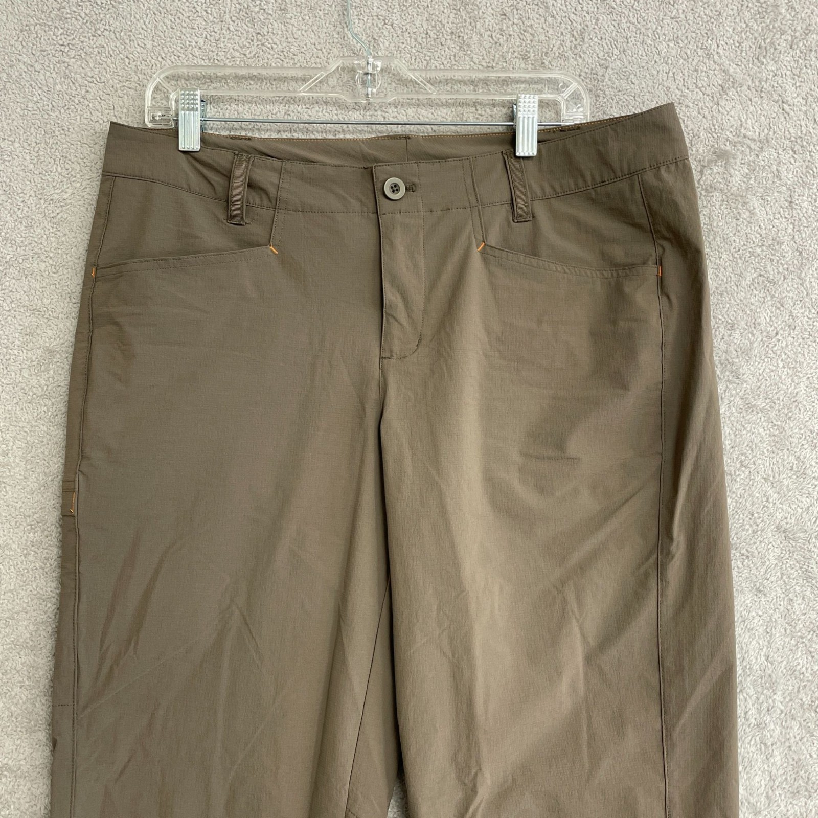 Orvis Women’s Size 14 Brown Nylon Stretch Capri Pants Outdoor Hiking P0286