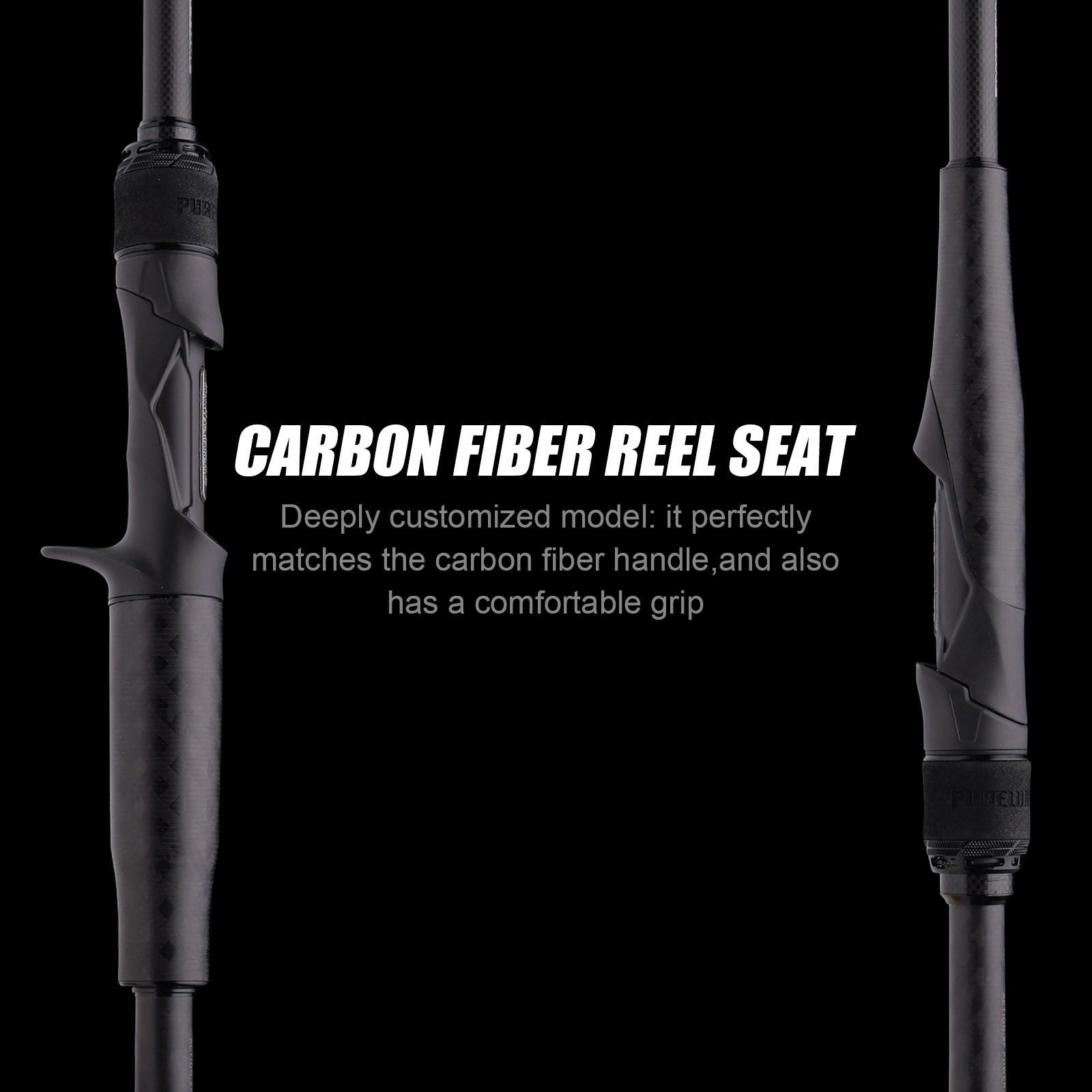 PURELURE New TORRENT Long Cast Fishing Rod Cast/Spin 2-Piece 7’6″-9’6″