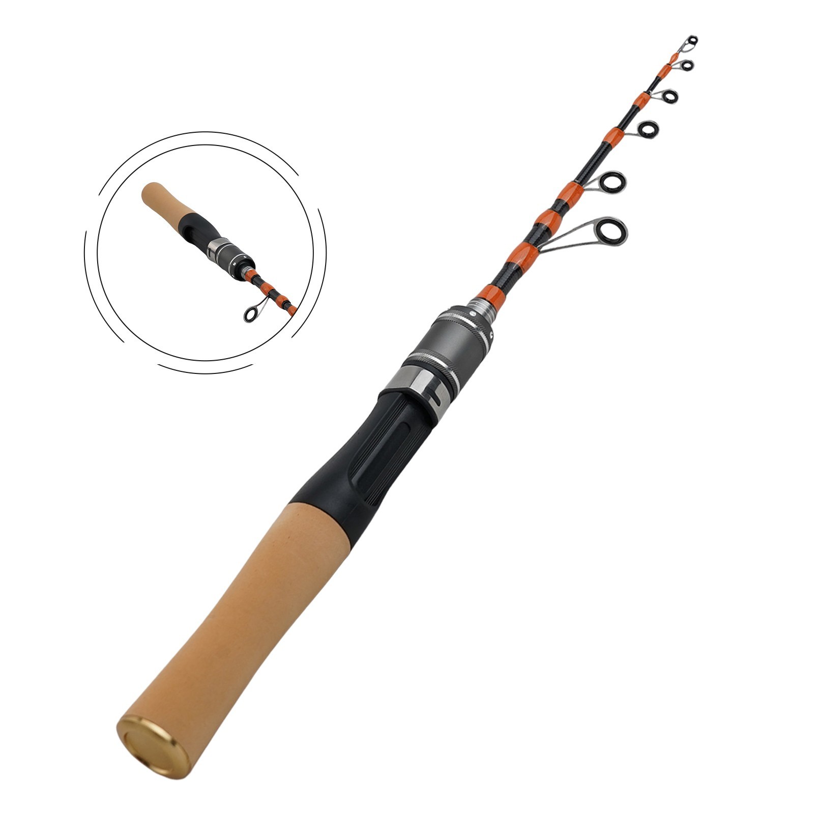 Portable Telescopic Casting and Spinner Fishing Rods UL Horse Mouth Rod 4-10lb