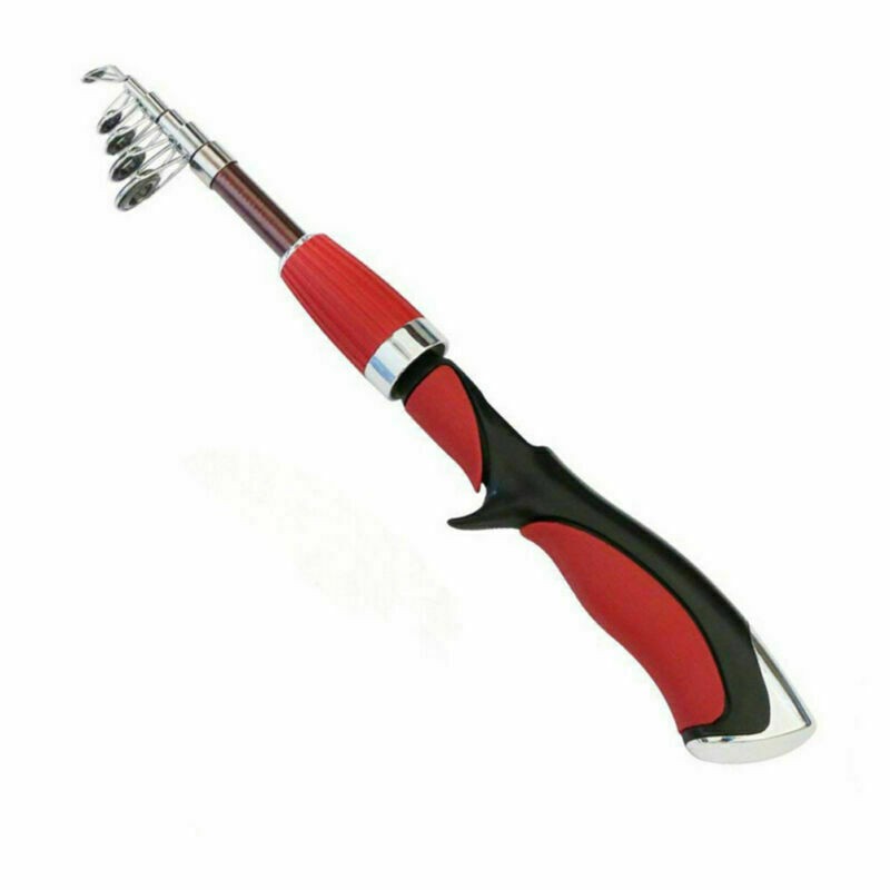 Strong Carbon Fiber Telescopic Fishing Rod Reel Sea Travel Spinning Pole 5.2:1