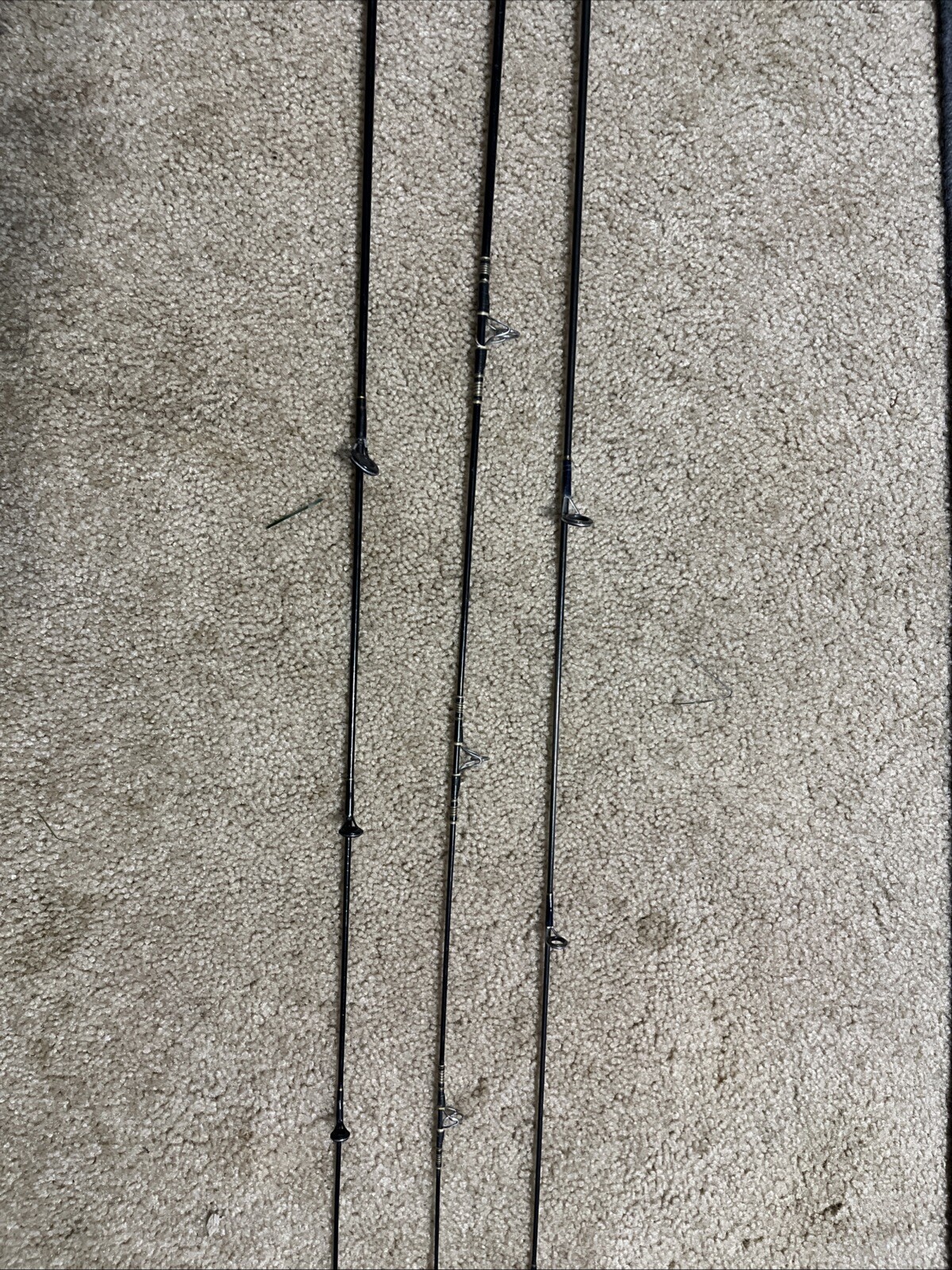 3x Fishing poles – Shimano SMS-56UL, Daiwa MC-38, & South Bend EliteES-201